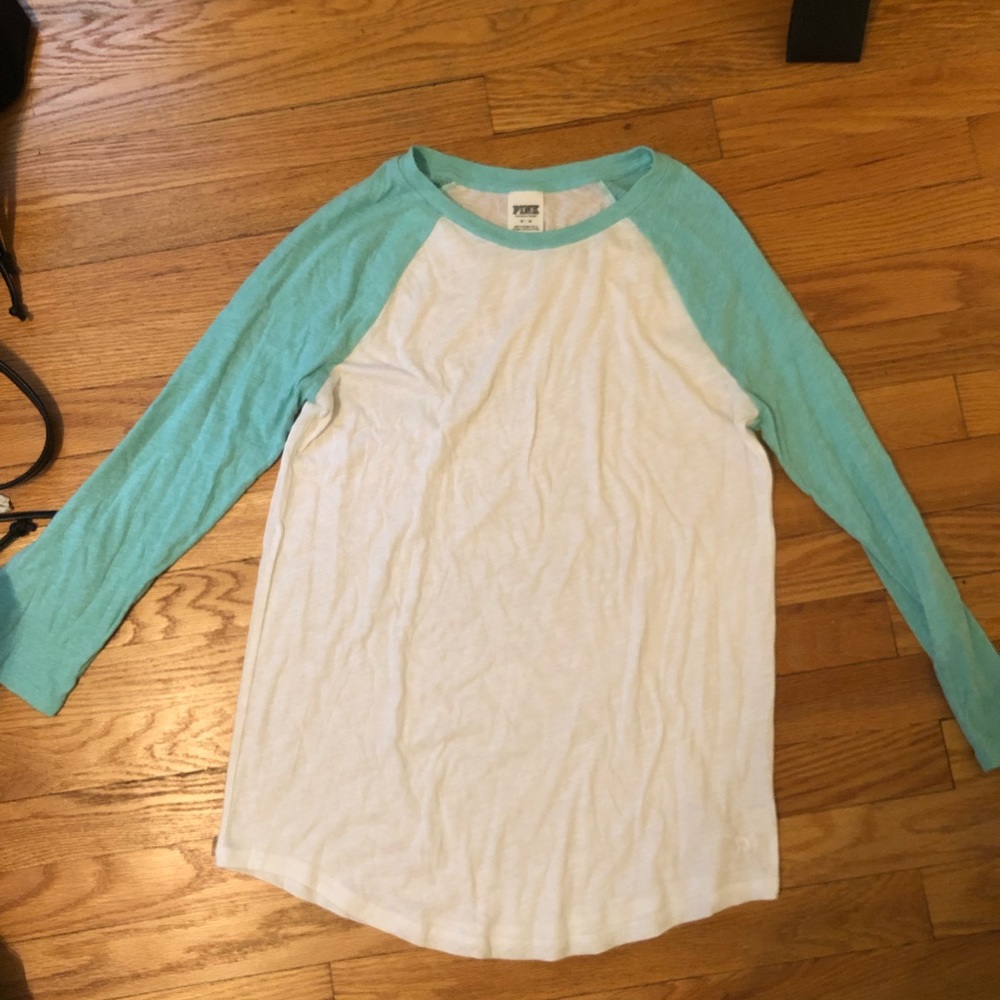 NWOT Pink by VS plain white long sleeve